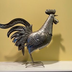 Farmhouse Rooster Decor made of Tin ~ Free Standing